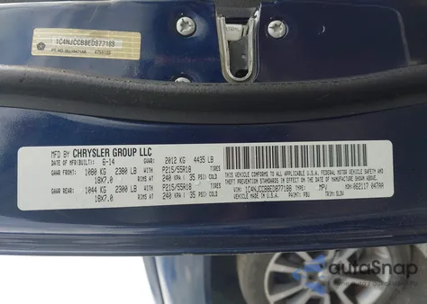 2014 Jeep Compass Limited z USA, uszkodzony, nr VIN 1C4NJCCB8ED877188